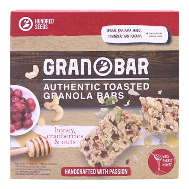 Honey, Cranberries & Nuts Granobar Small
