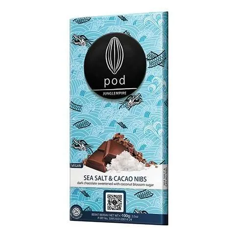 Chocolate Sea Salt and Nibs Dark Pod