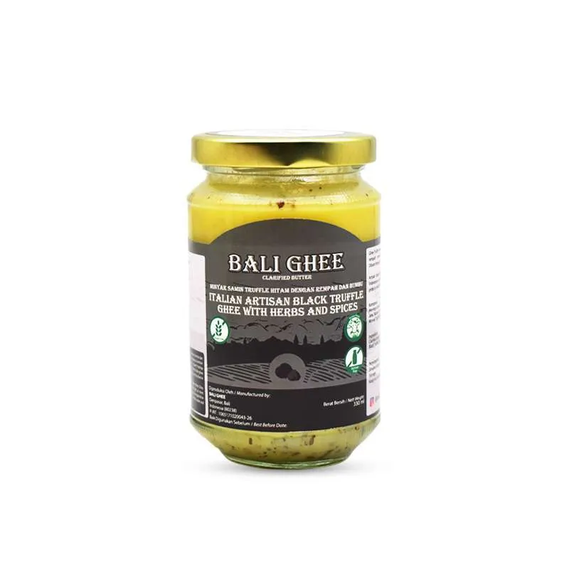 black truffle ghee with herbs and spices
