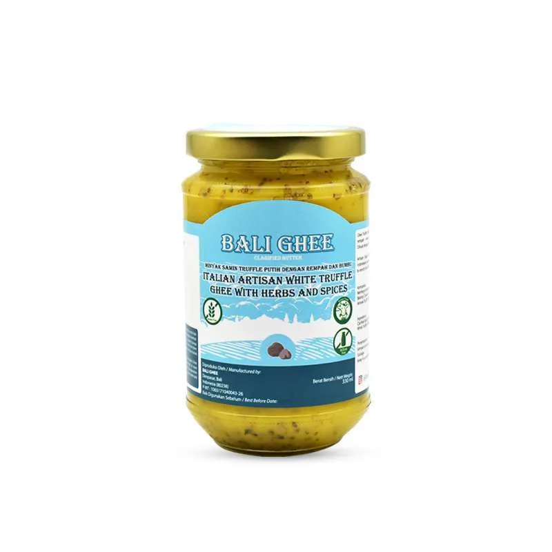 white truffle ghee with herbs and spices