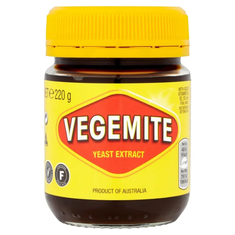 Vegemite yeast extract with white background