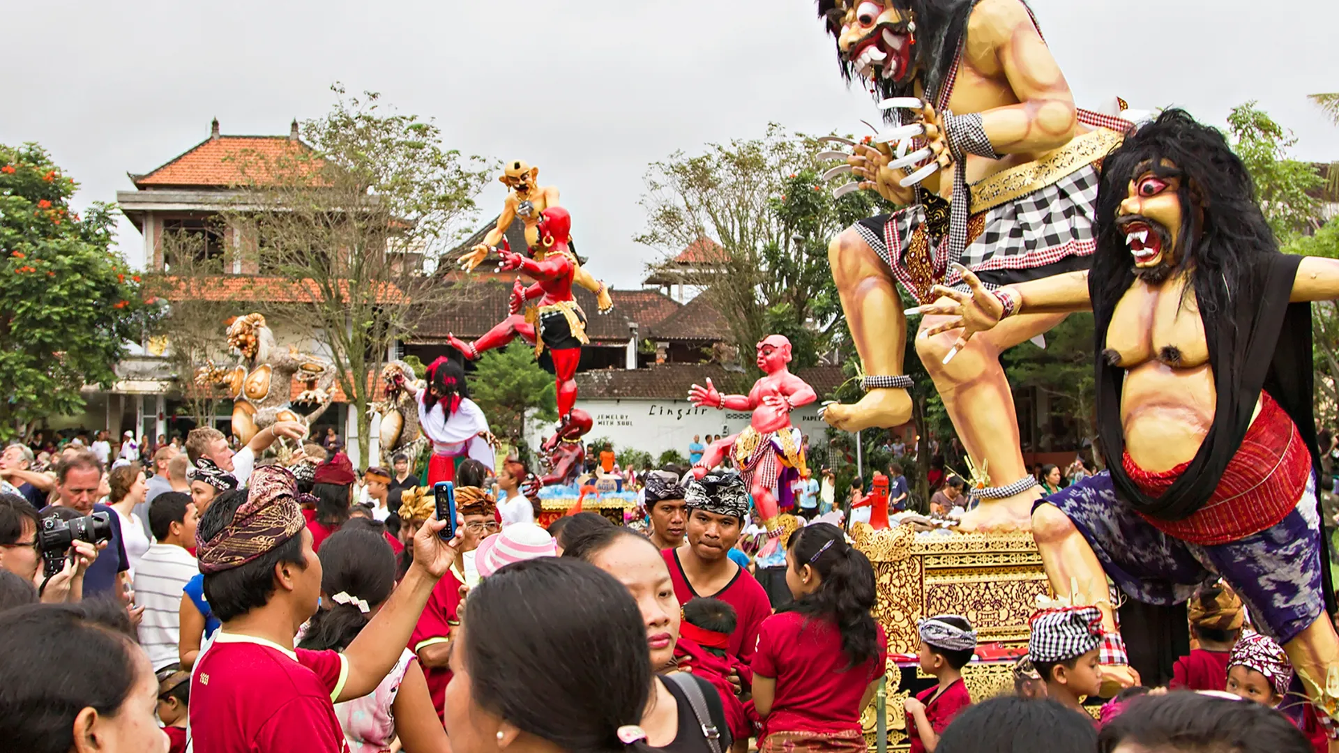 ogoh ogoh in Bali at Nyepi day
