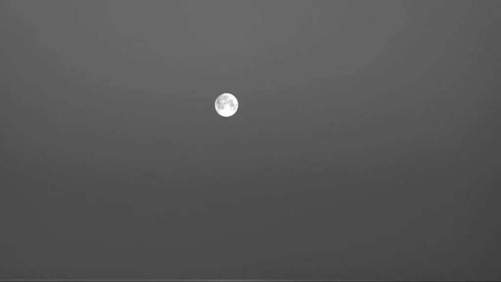 the moon in black and white
