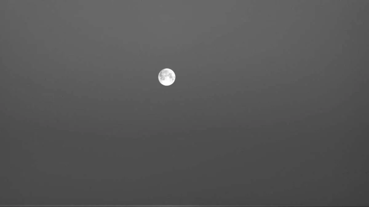 the moon in black and white