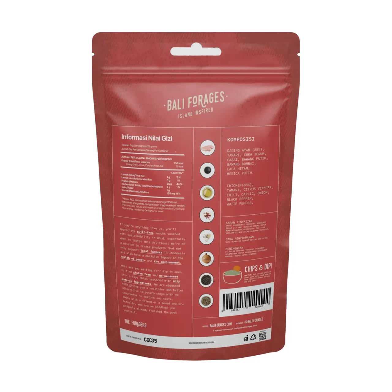 BFO Chicken Chips Chilli 35g - Image 2