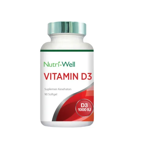 Nutriwell Vit D3 1000 IU 90 Softgel